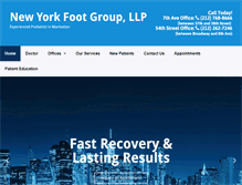 Tablet Screenshot of newyorkfootgroup.com